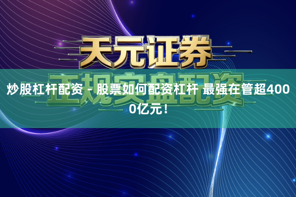 炒股杠杆配资 - 股票如何配资杠杆 最强在管超4000亿元！